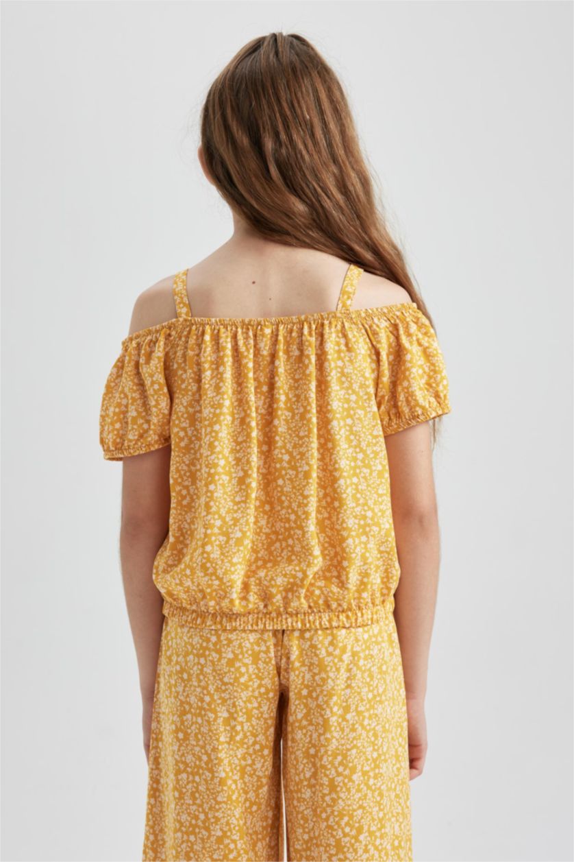 FILLES Jaune Blouse à manches courtes Sans Manches