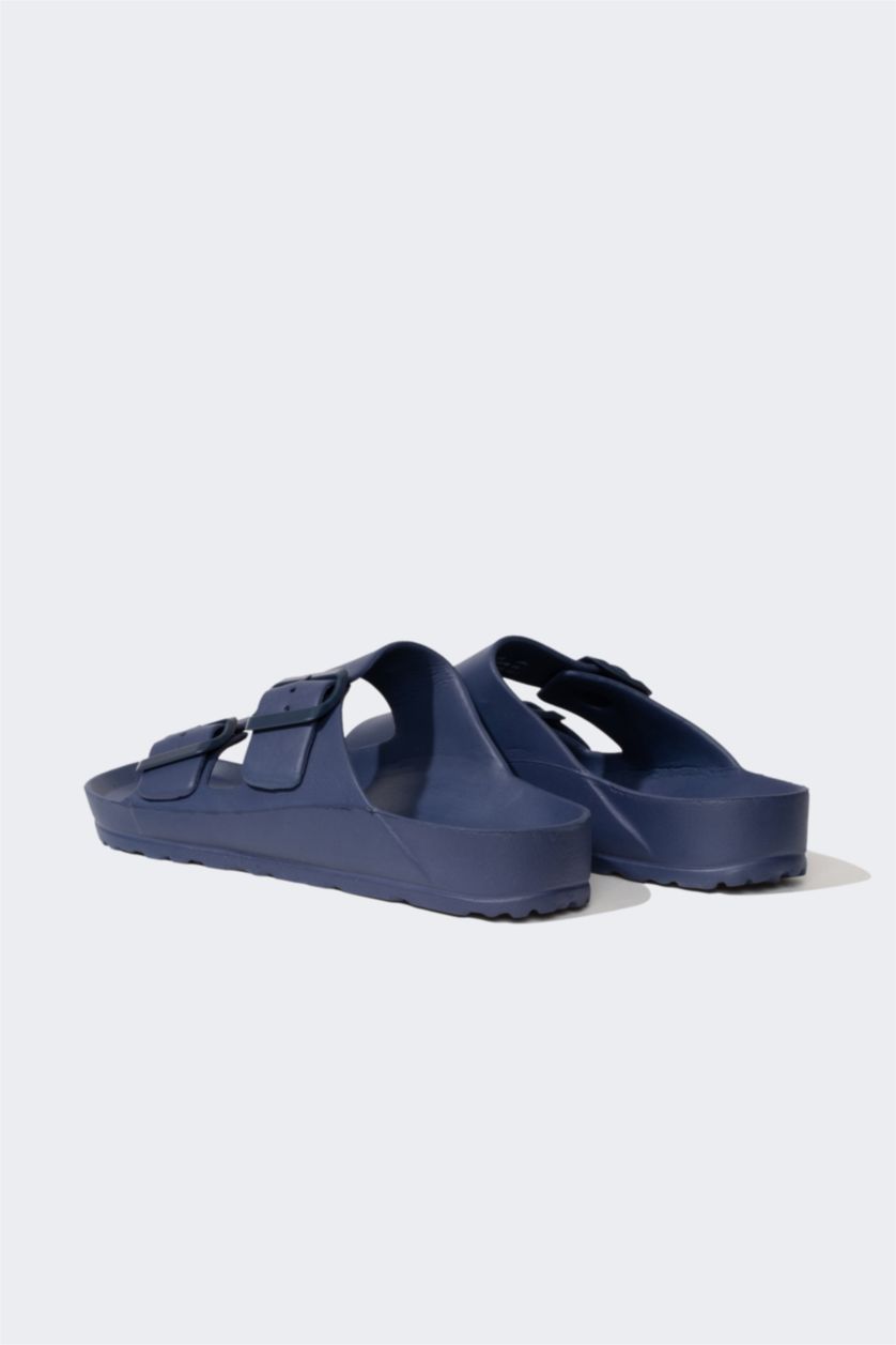 Boys & Teens NAVY Boy Double Banded Slippers