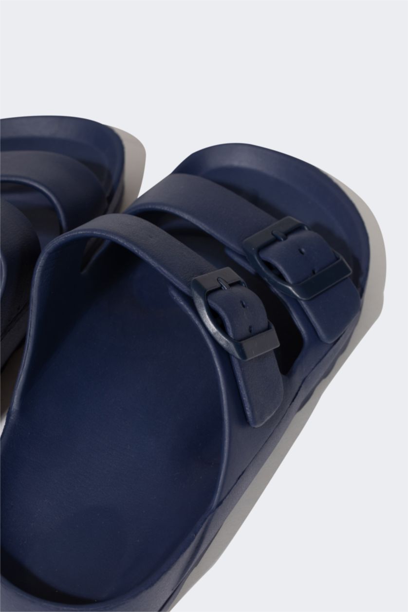 Boys & Teens NAVY Boy Double Banded Slippers