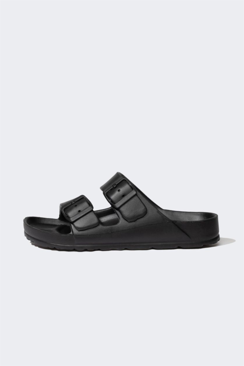 Erkek Çocuk - Genç Erkek Siyah Erkek Çocuk Düz Taban Eva Terlik