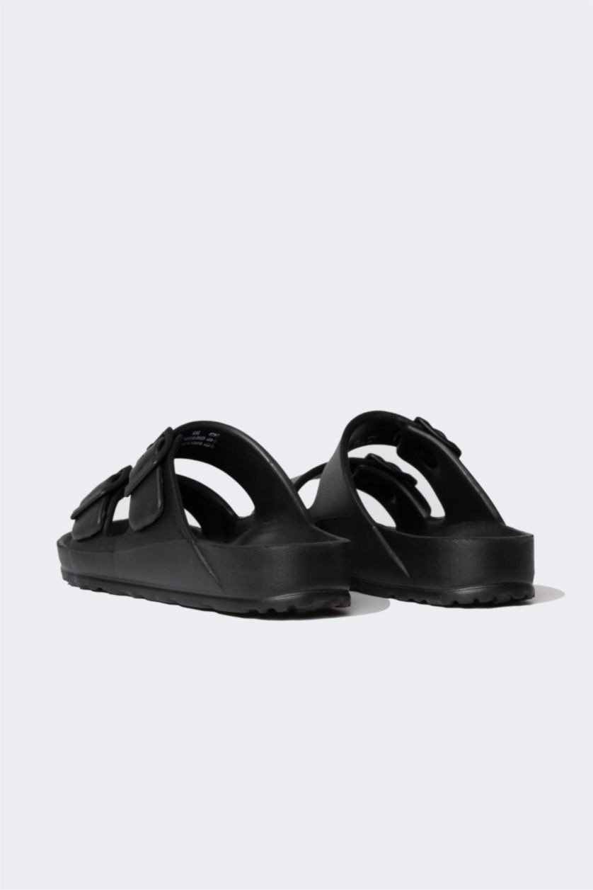 Erkek Çocuk - Genç Erkek Siyah Erkek Çocuk Düz Taban Eva Terlik