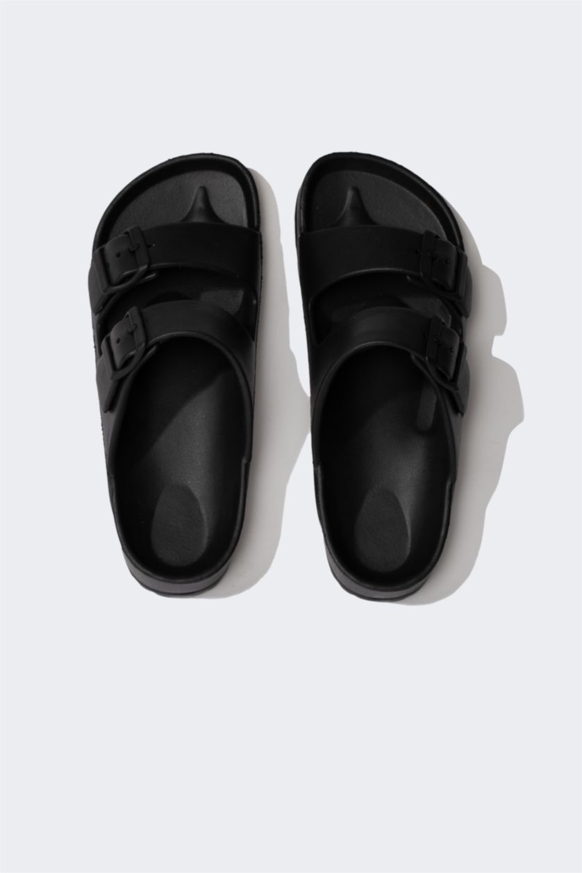 Erkek Çocuk - Genç Erkek Siyah Erkek Çocuk Düz Taban Eva Terlik