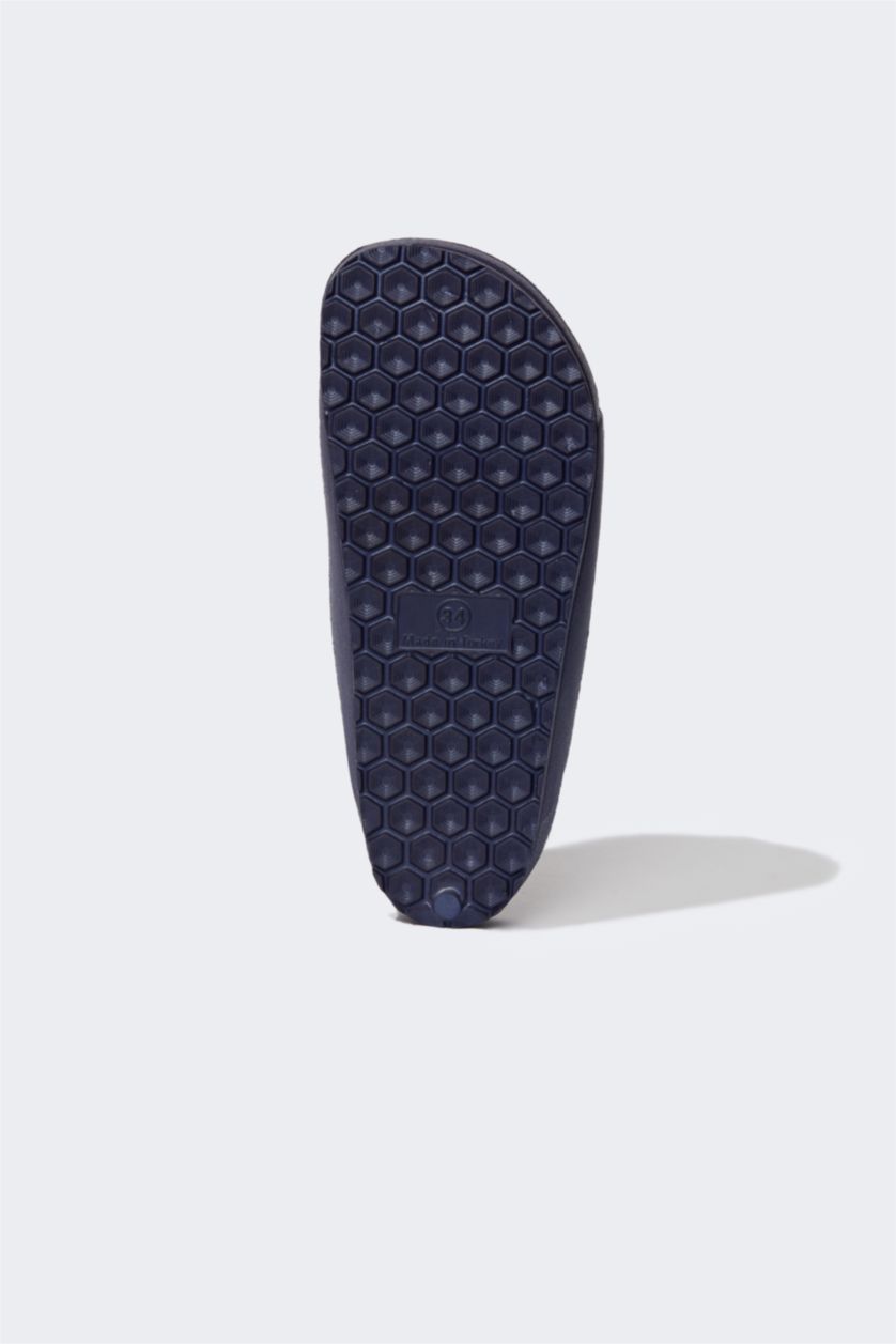 Erkek Çocuk - Genç Erkek Lacivert Erkek Çocuk Eva Çift Bant Tokalı Terlik