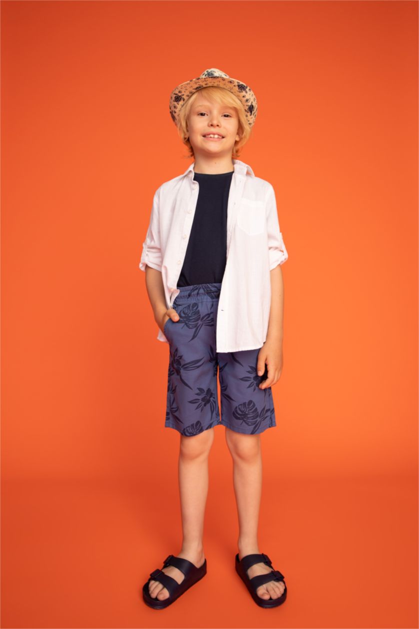 Erkek Çocuk - Genç Erkek Lacivert Erkek Çocuk Eva Çift Bant Tokalı Terlik