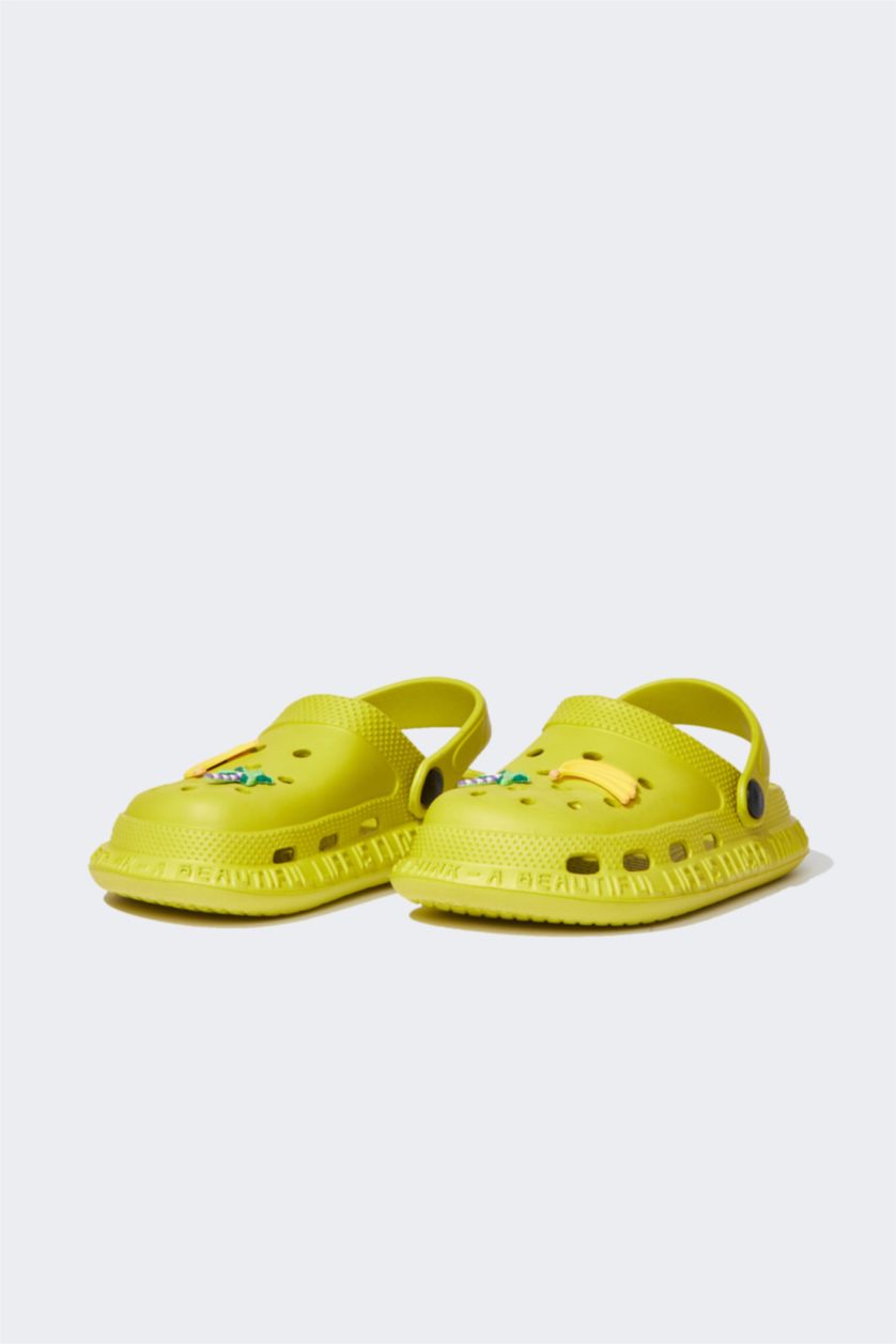 GARÇONS Yeşil Pantoufles de sandales de plage à motifs pour garçon