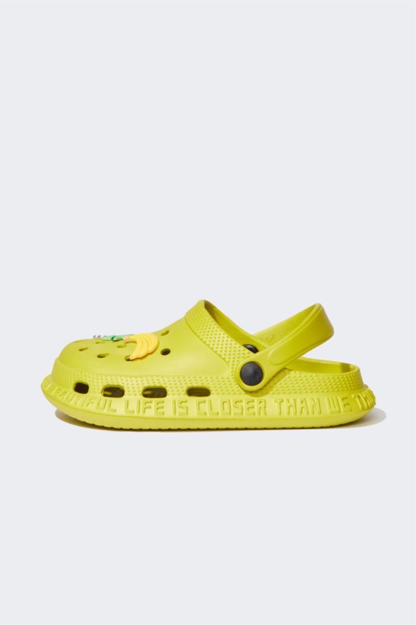 GARÇONS Yeşil Pantoufles de sandales de plage à motifs pour garçon