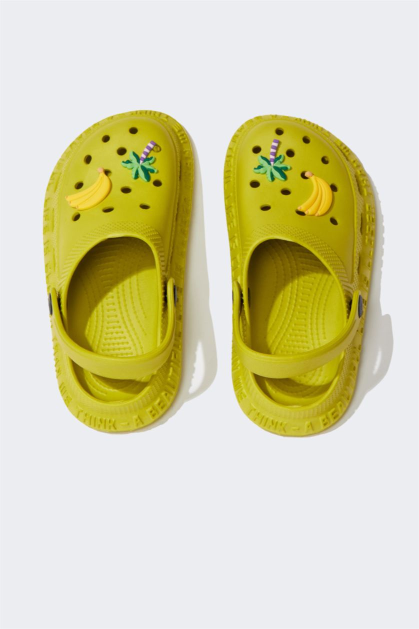 GARÇONS Yeşil Pantoufles de sandales de plage à motifs pour garçon