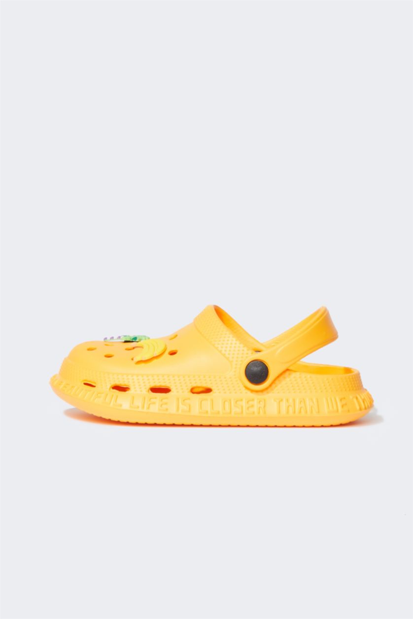 GARÇONS Orange Pantoufles de sandales de plage à motifs pour garçon