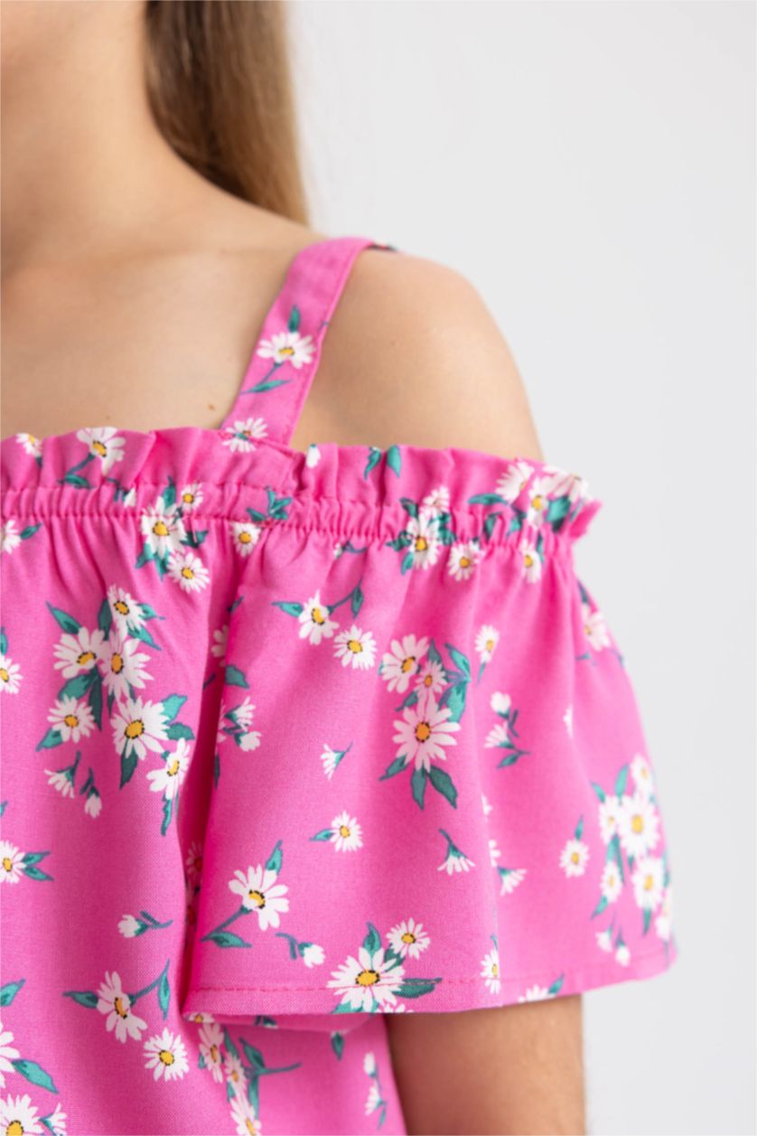 FILLES Rose Blouse à manches courtes Manche Courte