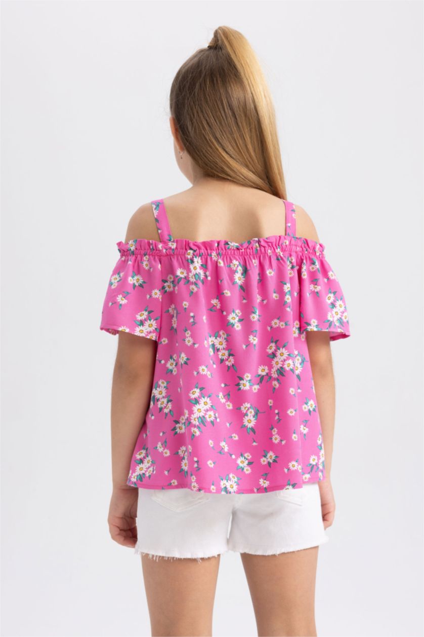 FILLES Rose Blouse à manches courtes Manche Courte