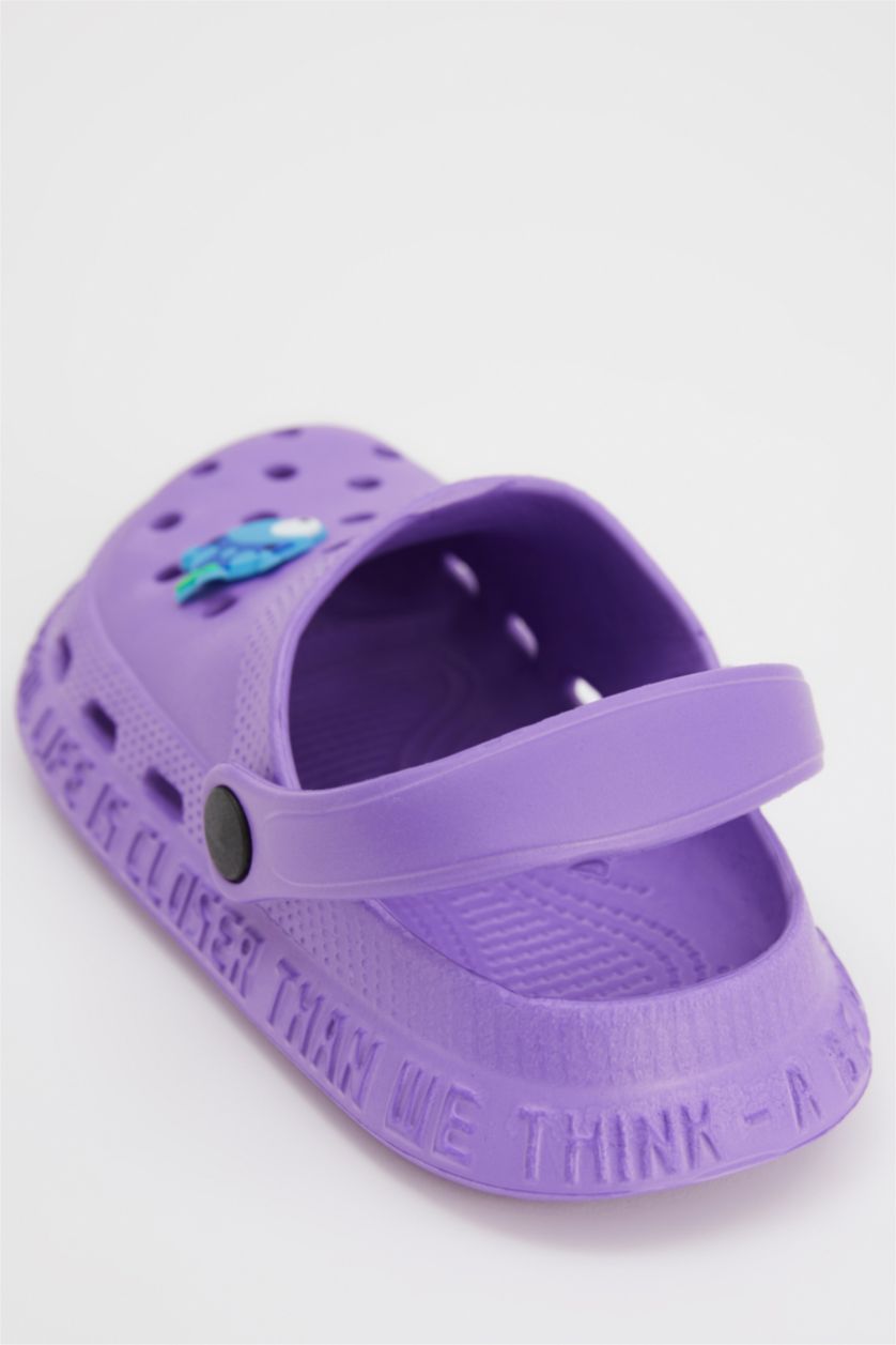 Girls & Teens Purple Girl Fish Patterned Beach Sandals Slippers