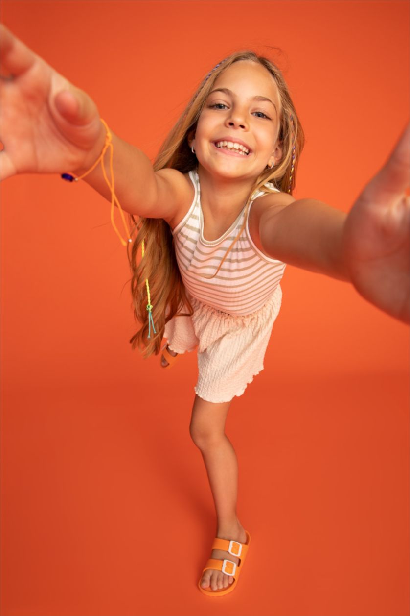 Қыздар Және Жасөспірімдер қызғылт сары Қыздарға эва тәпішке