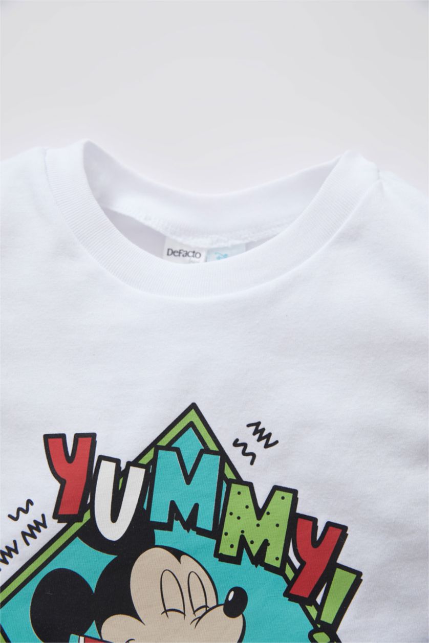 Erkek Bebek Ekru Erkek Bebek Disney Mickey & Minnie Tişört Deniz Şort Takım