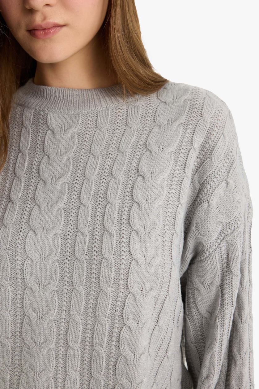 Женщины Серый меланж Свитер Coool Regular Fit с круглым вырезом