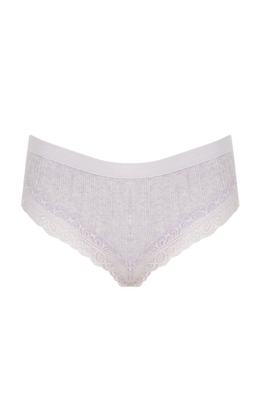 WOMAN Lilac Melange Lace Hipster Thong