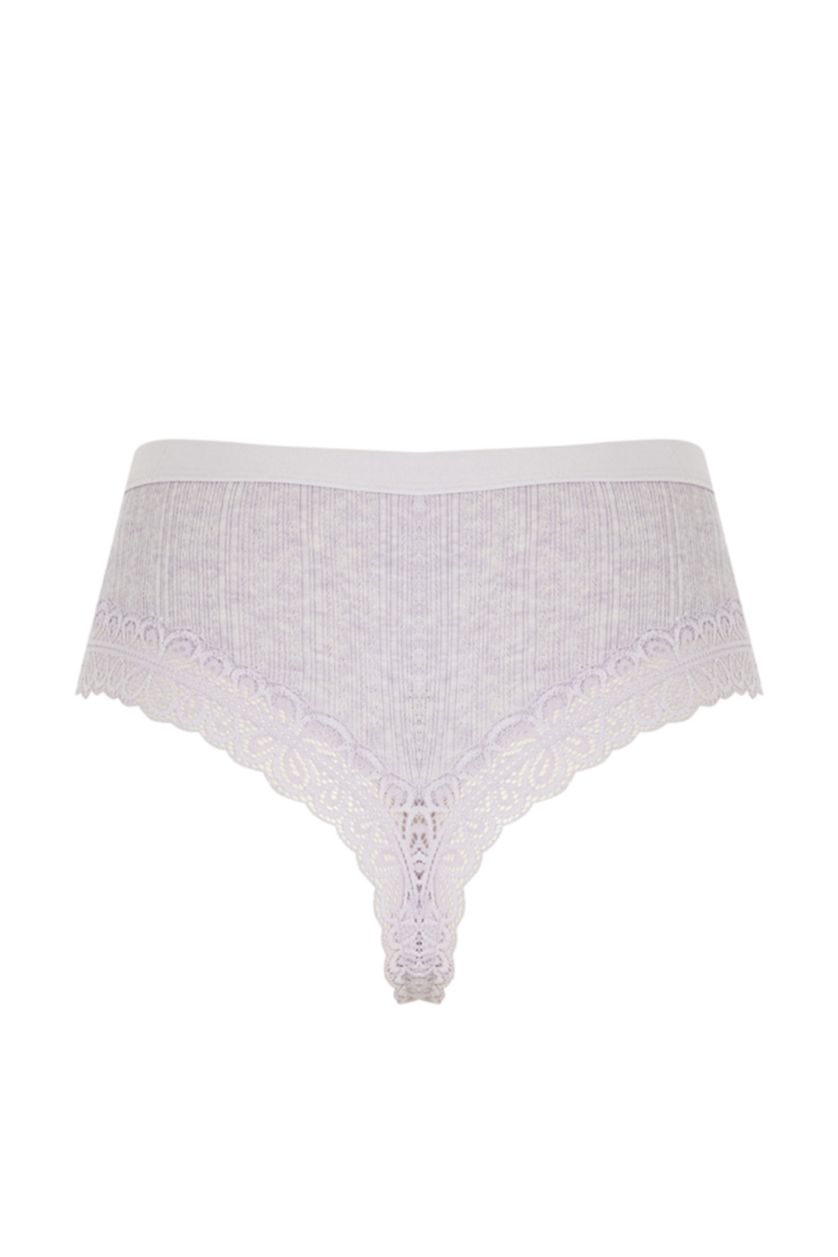 WOMAN Lilac Melange Lace Hipster Thong