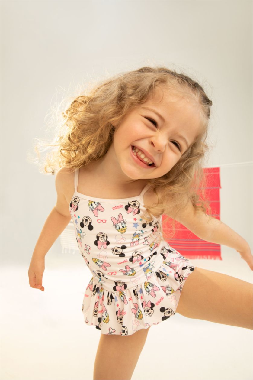 BÉBÉ FILLE Rose Maillot de bain bébé fille Disney Mickey et Minnie sous licence