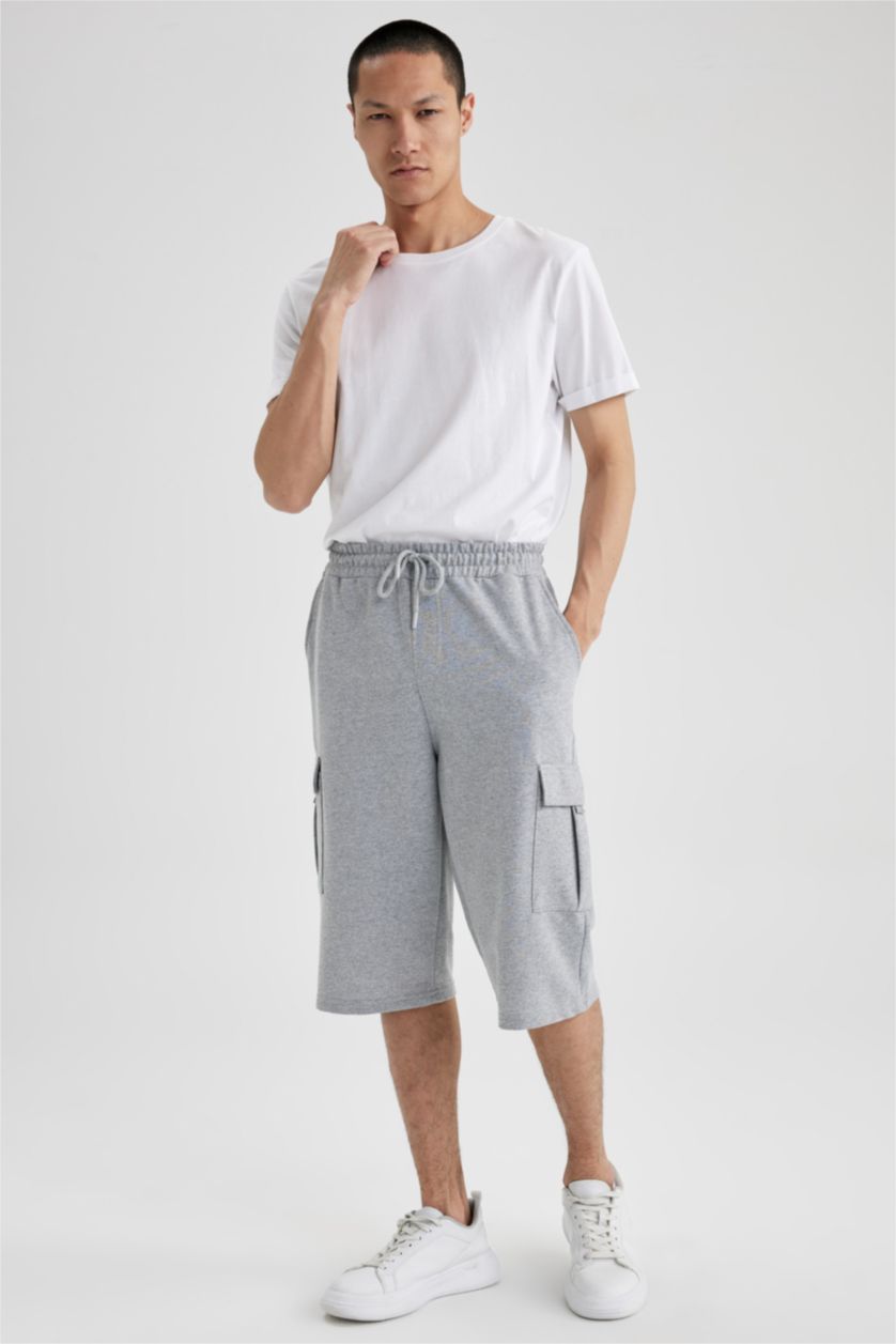 MAN Grey Melange Regular Fit Thin Sweatshirt Fabric
