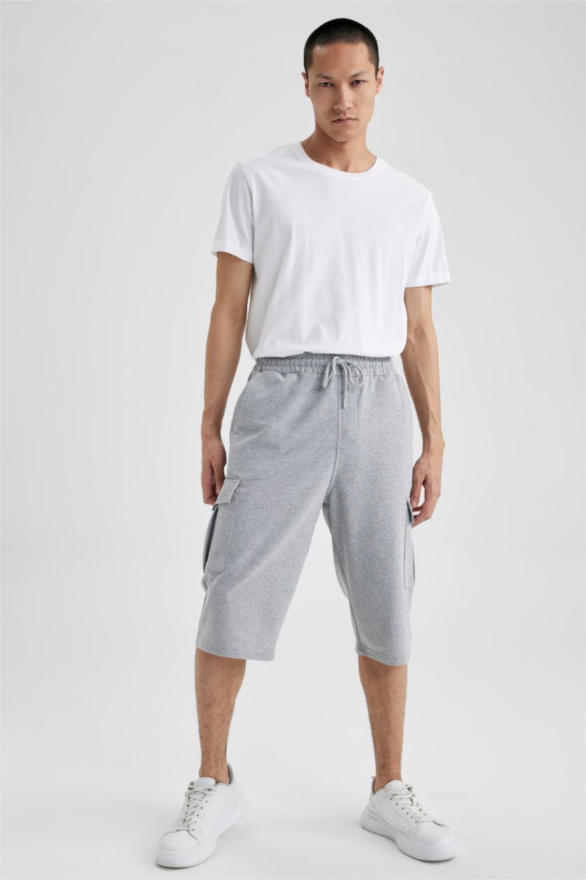 MAN Grey Melange Regular Fit Thin Sweatshirt Fabric