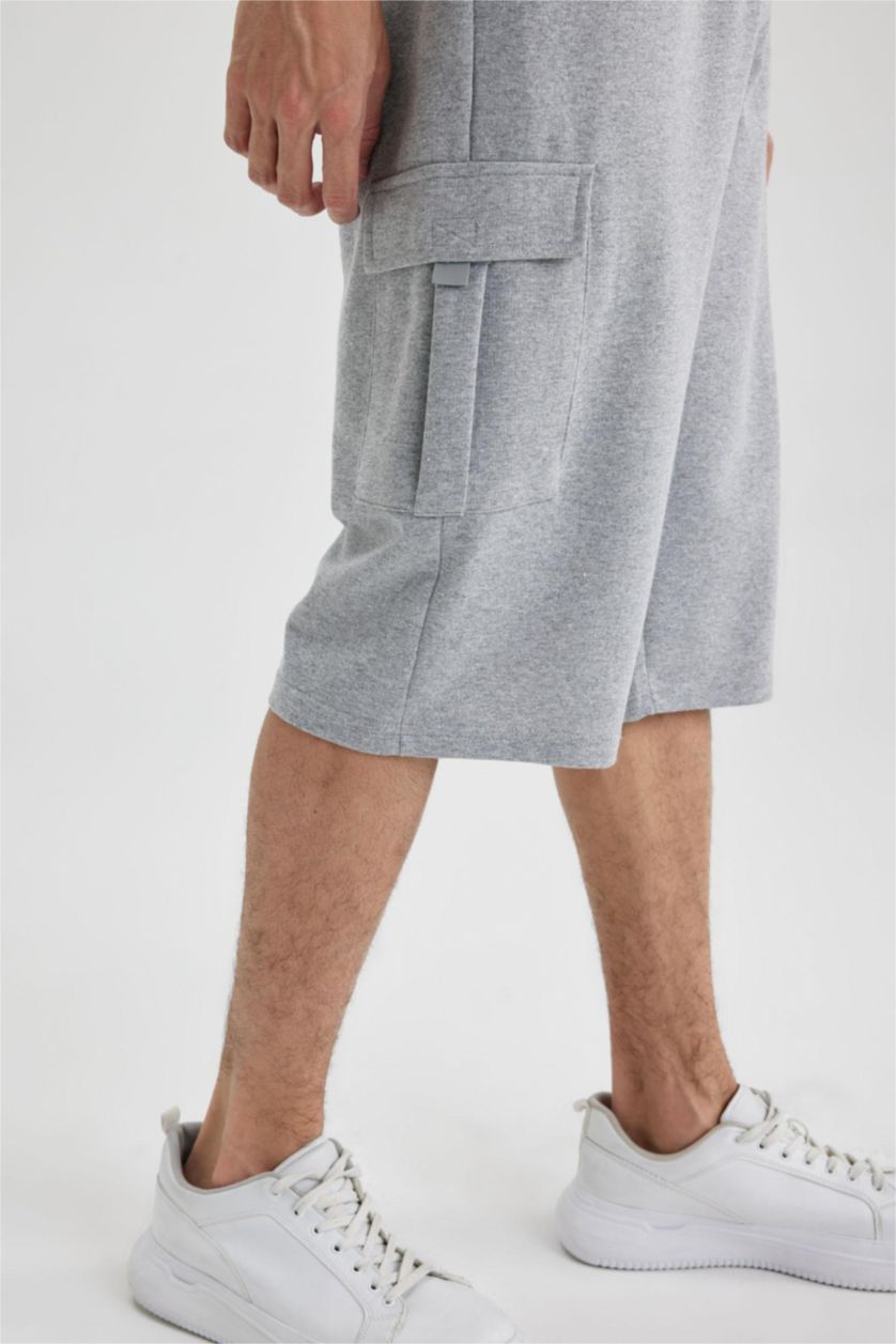 MAN Grey Melange Regular Fit Thin Sweatshirt Fabric