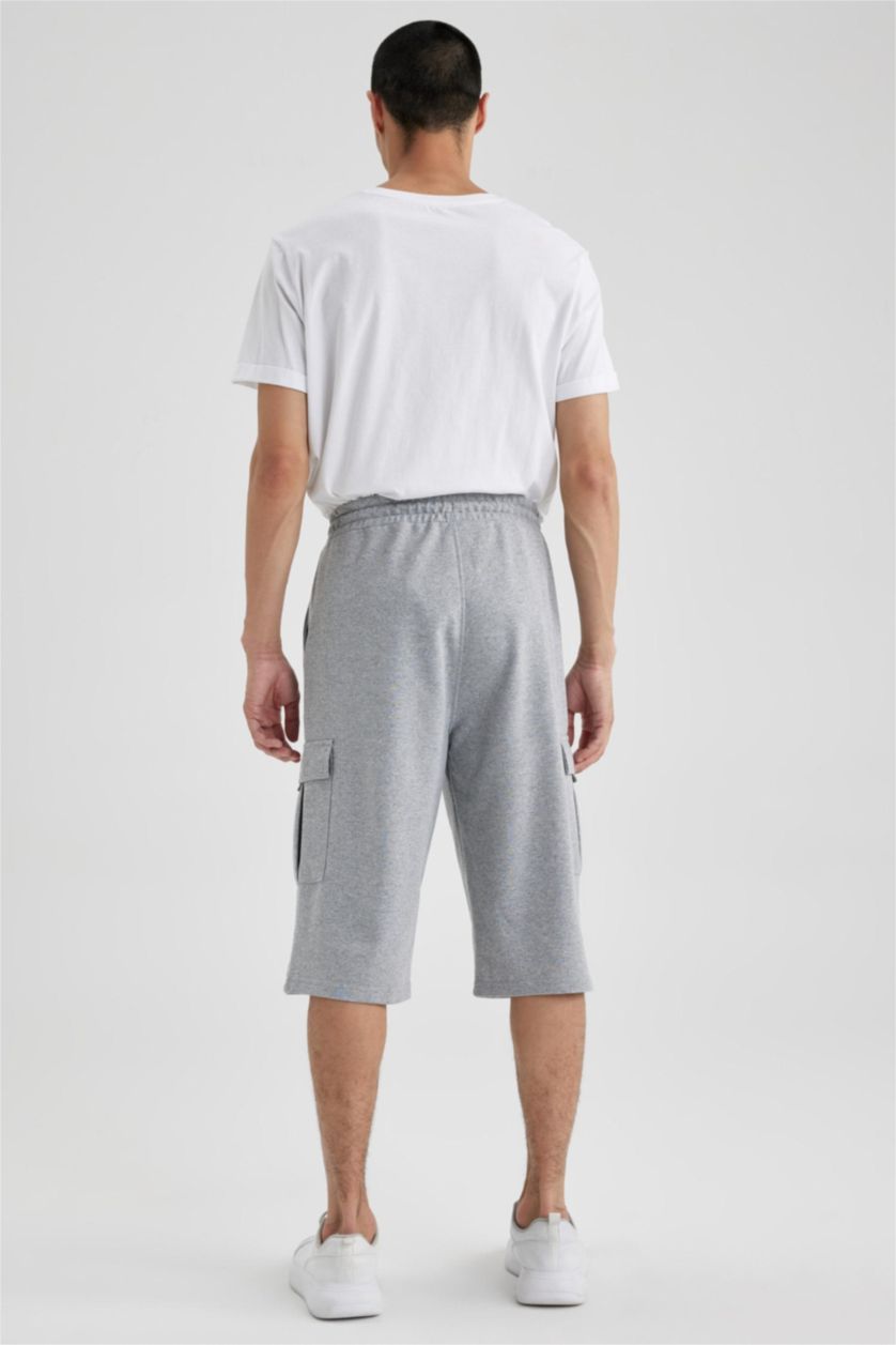 MAN Grey Melange Regular Fit Thin Sweatshirt Fabric