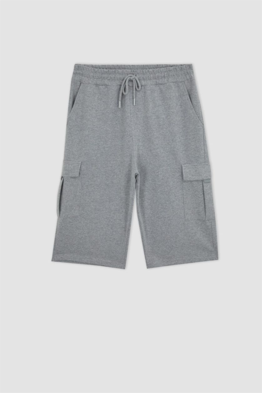 MAN Grey Melange Regular Fit Thin Sweatshirt Fabric