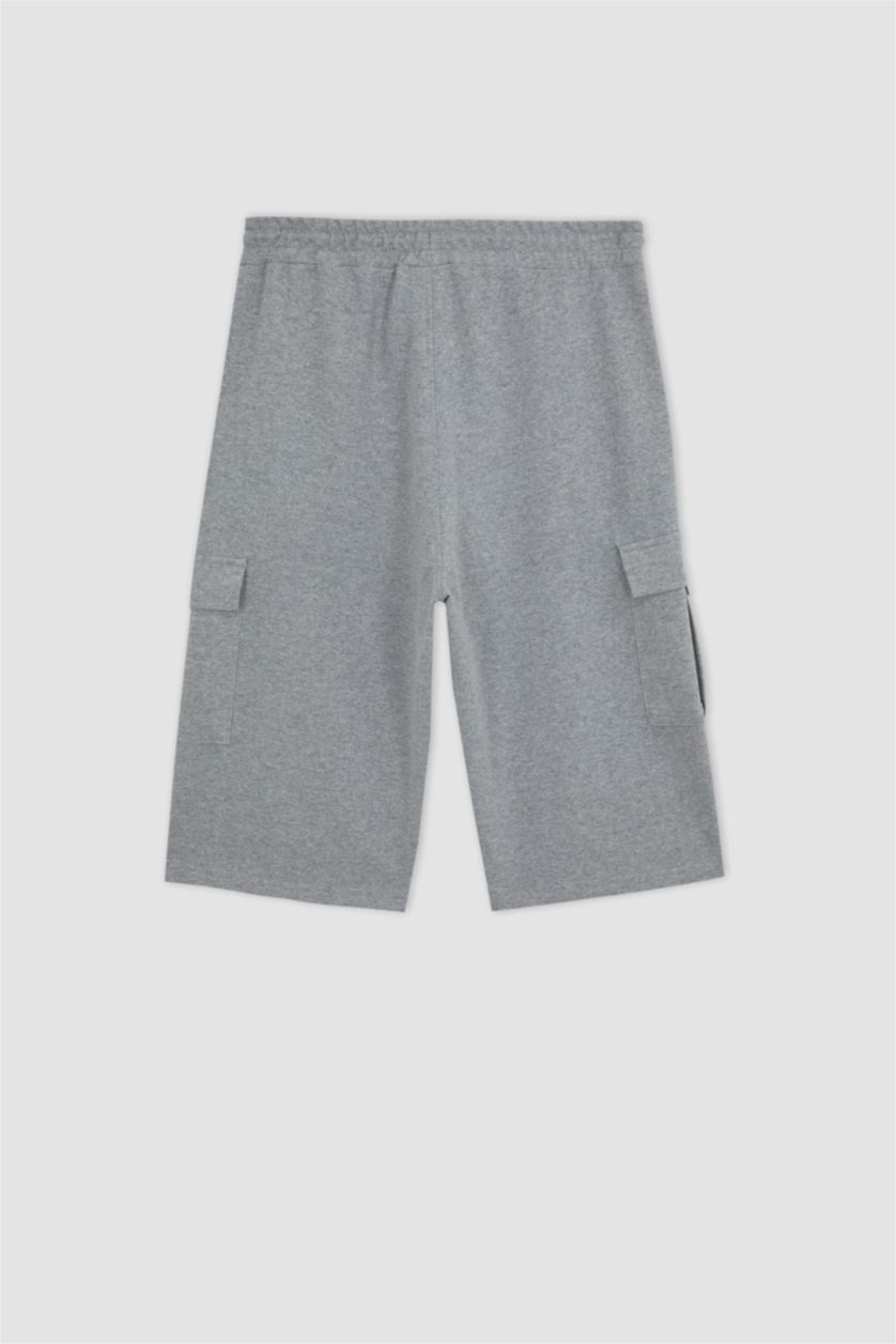MAN Grey Melange Regular Fit Thin Sweatshirt Fabric