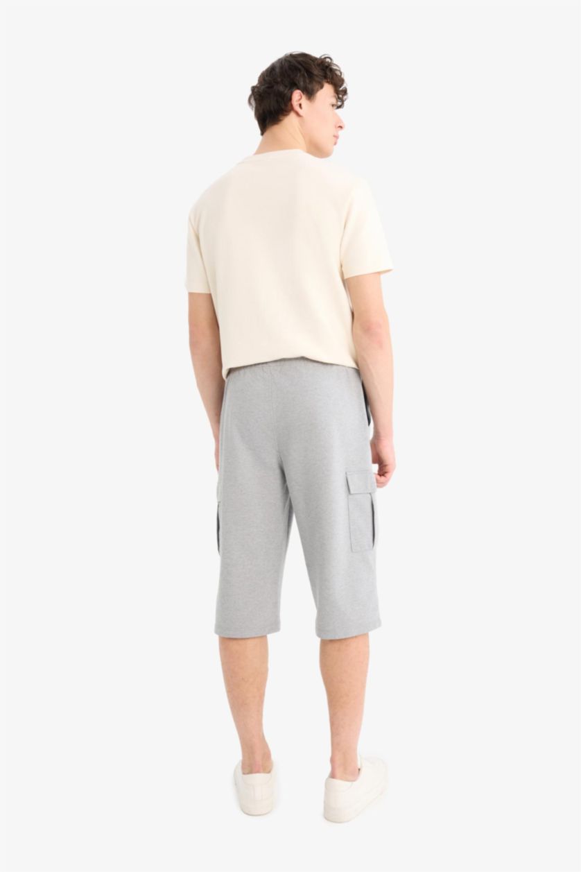 Man Grey Melange Slim Fit Thin Sweatshirt Fabric Tall Short