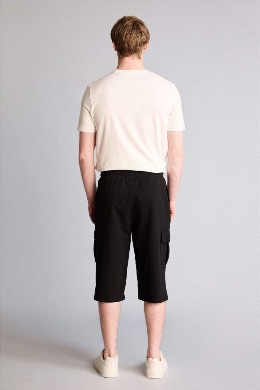 Man Black Slim Fit Thin Sweatshirt Fabric Tall Short