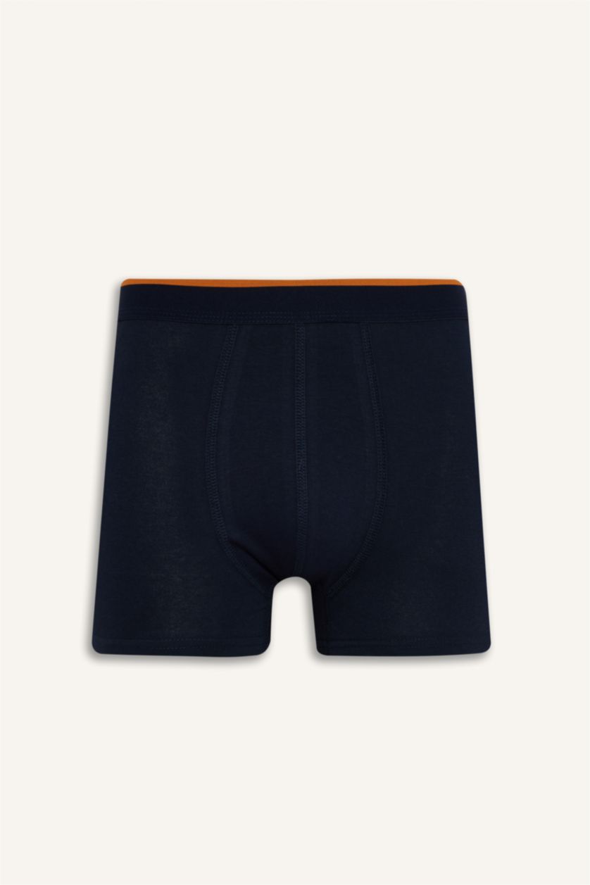 MAN NAVY Regular Fit Printed 3 Piece Boxers