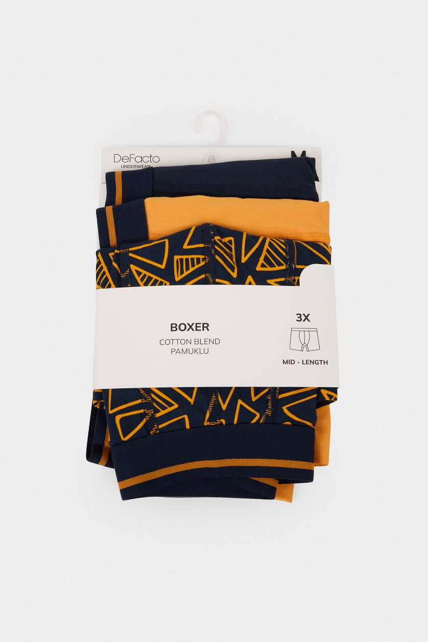 Man NAVY بوكسر قصة عادية - 3 قطع