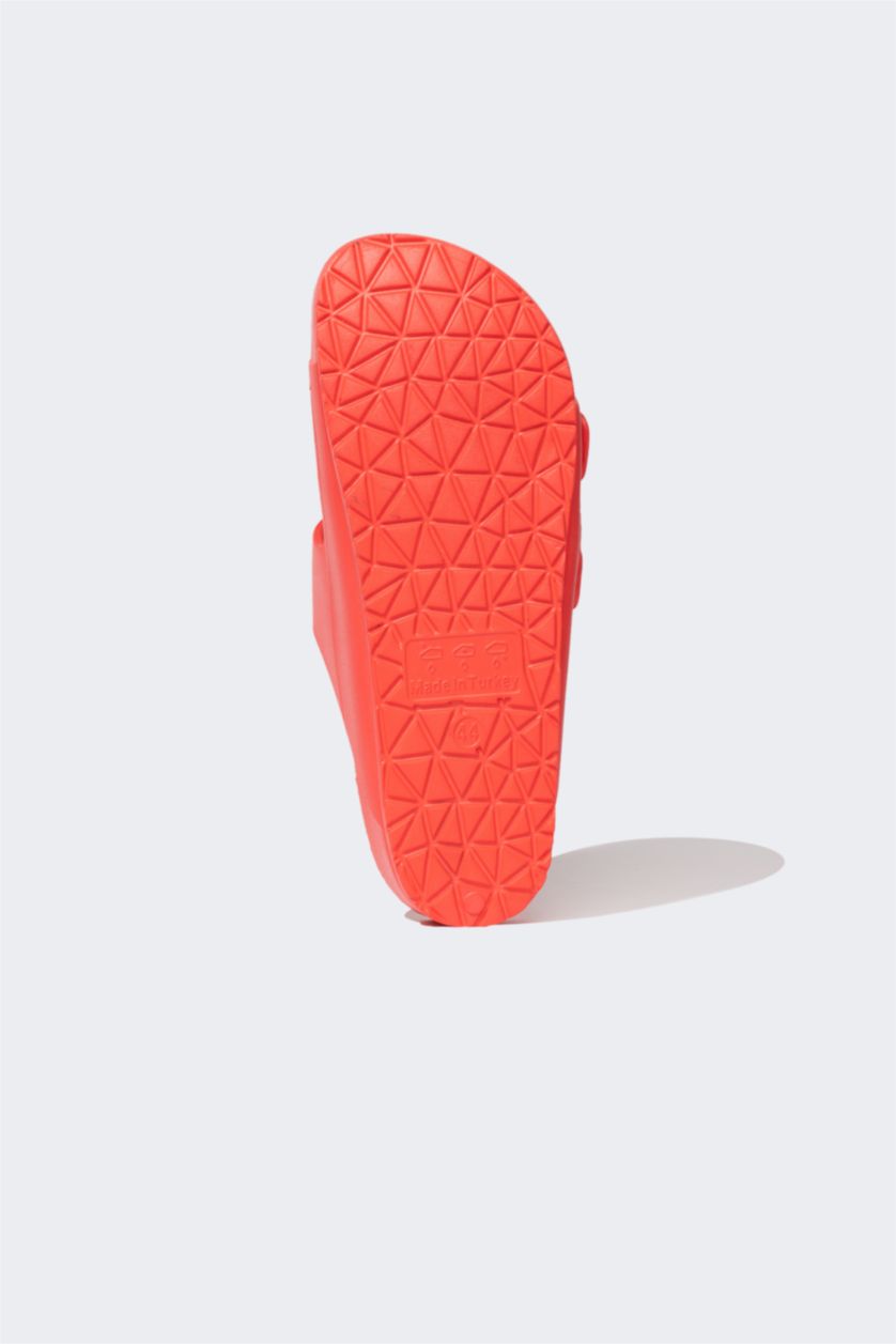 Man Red Man Flat Sole Double Banded Eva Slippers