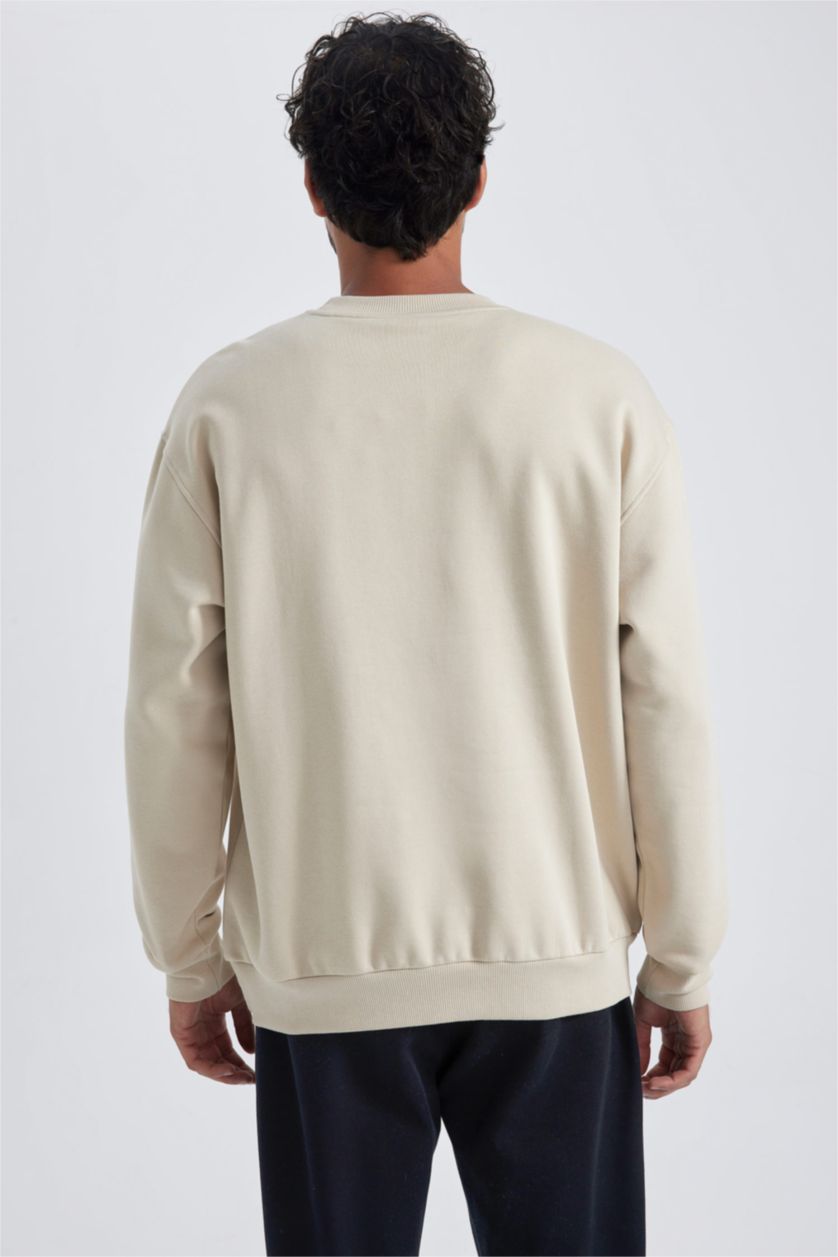 Erkek Taş Oversıze Sweatshirt