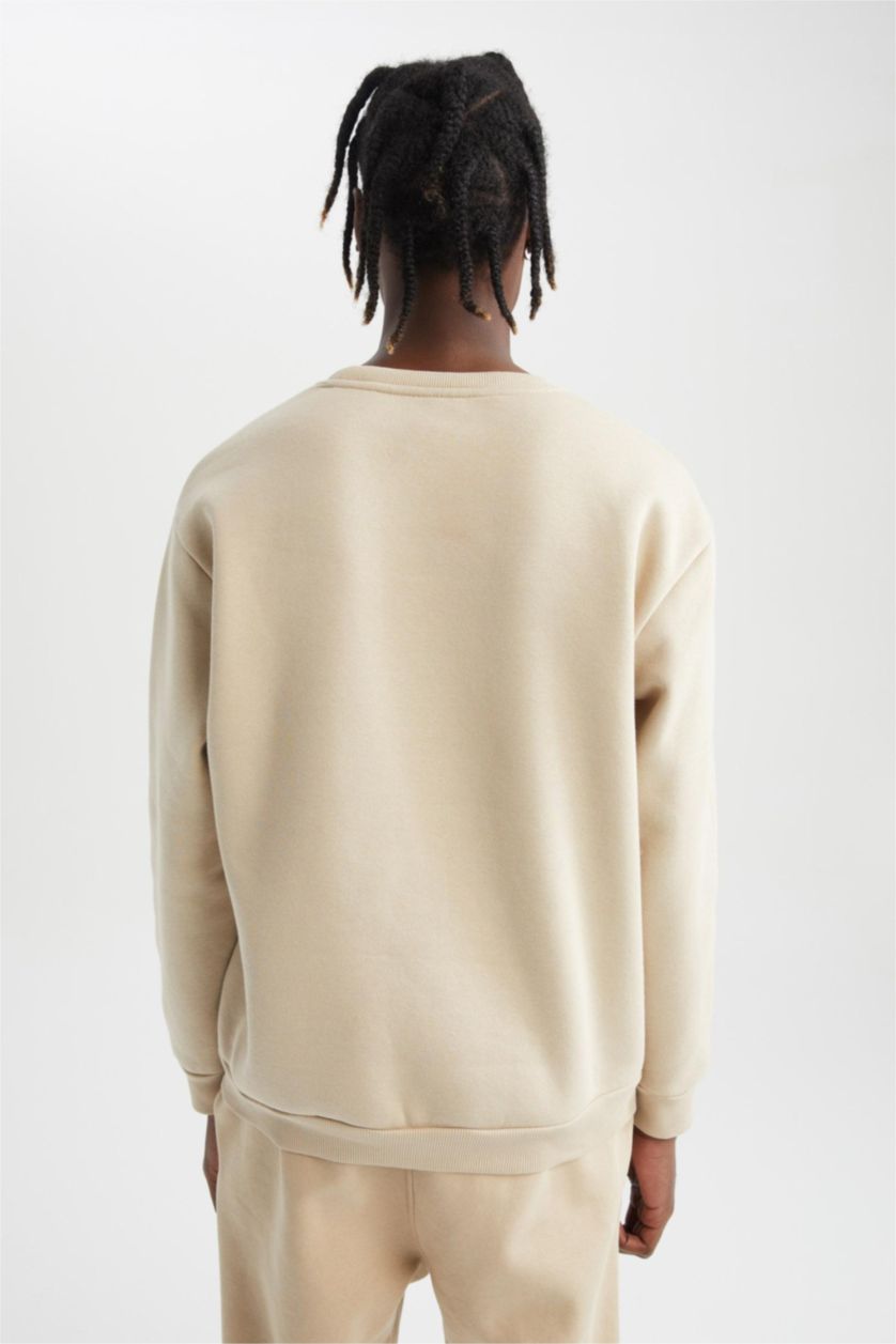 Erkek Taş Oversıze Sweatshirt