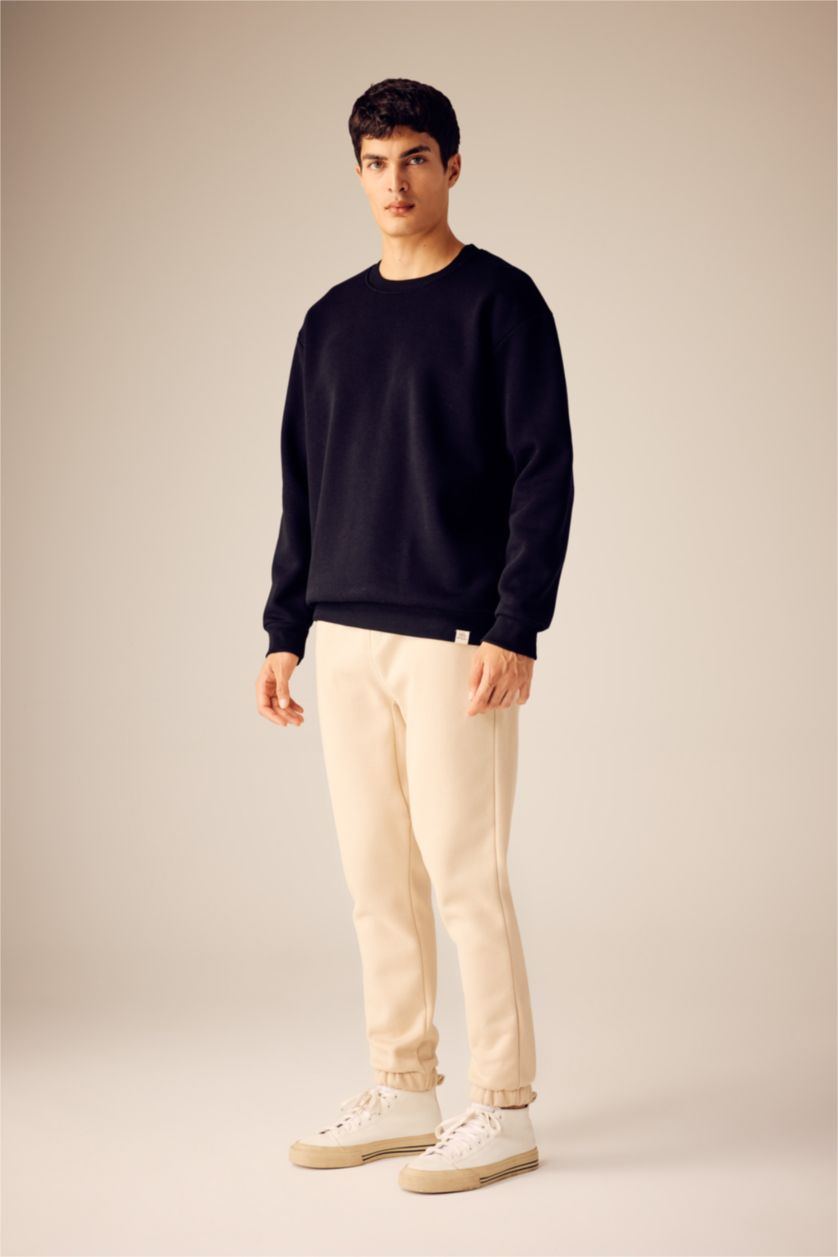 Erkek Siyah Oversıze Sweatshirt