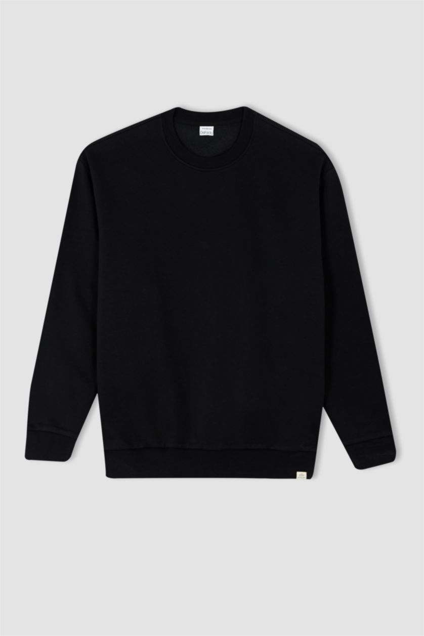 Erkek Siyah Oversıze Sweatshirt
