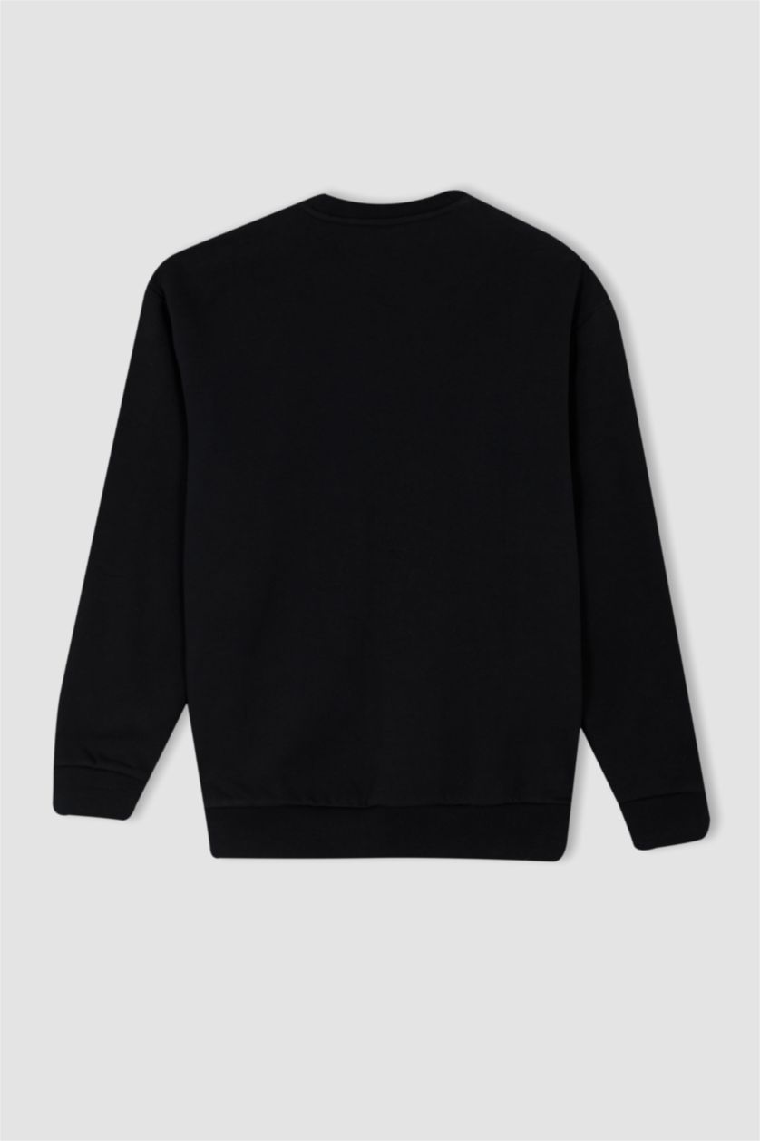 Erkek Siyah Oversıze Sweatshirt