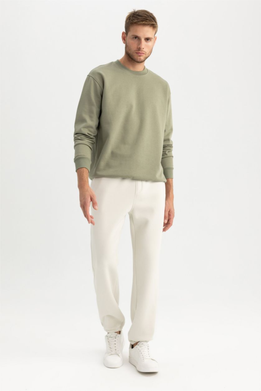 Man Khaki Oversize Fit Sweatshirt