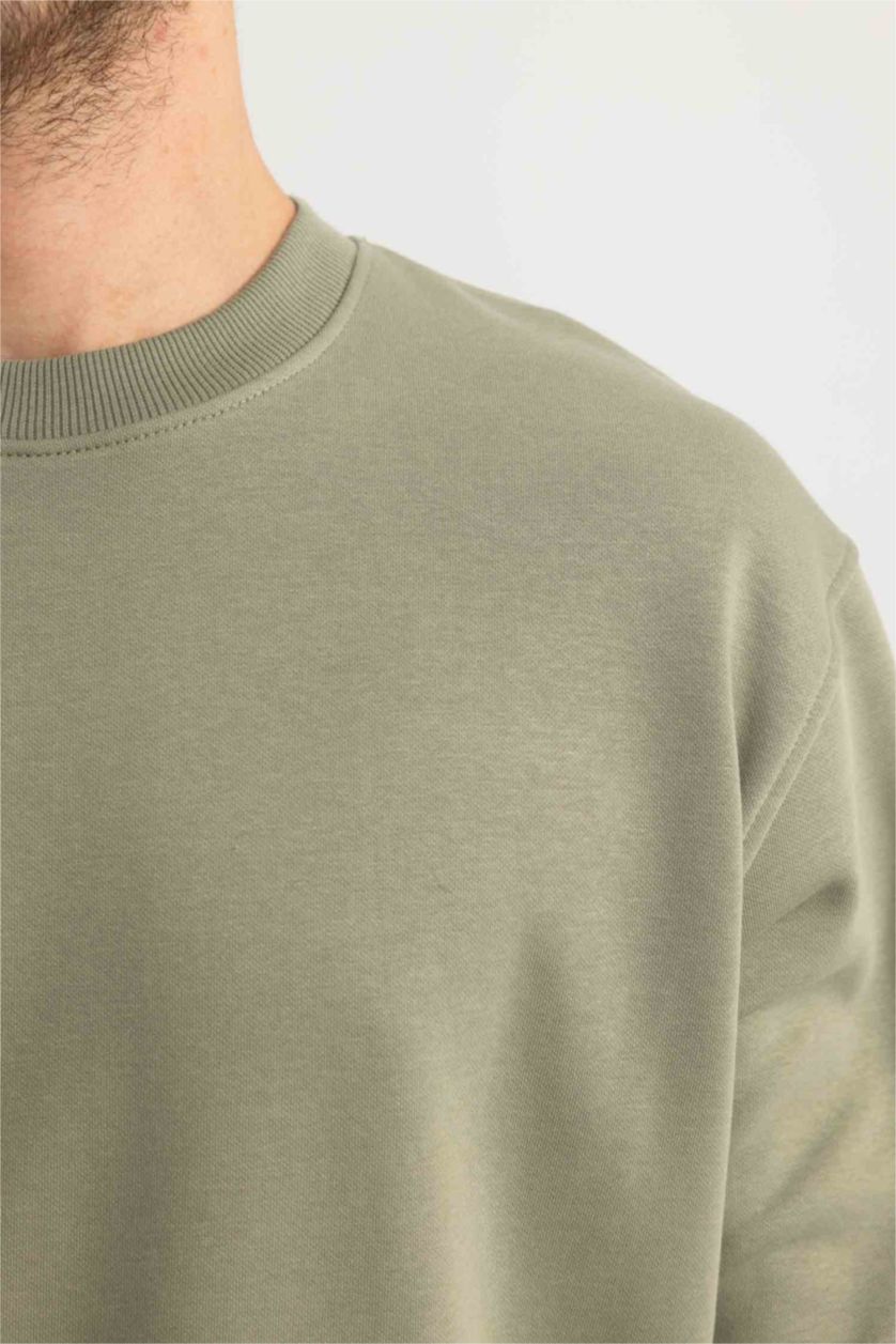 Man Khaki Oversize Fit Sweatshirt