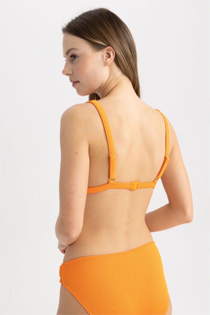 WOMAN Orange Fall in Love Regular Fit Bikini Top