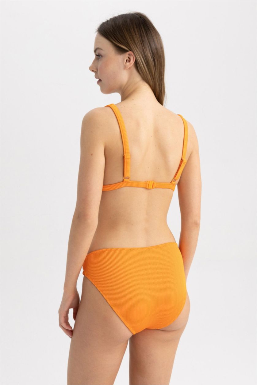Kadın Turuncu Fall in Love Regular Fit Kemerli Bikini Altı