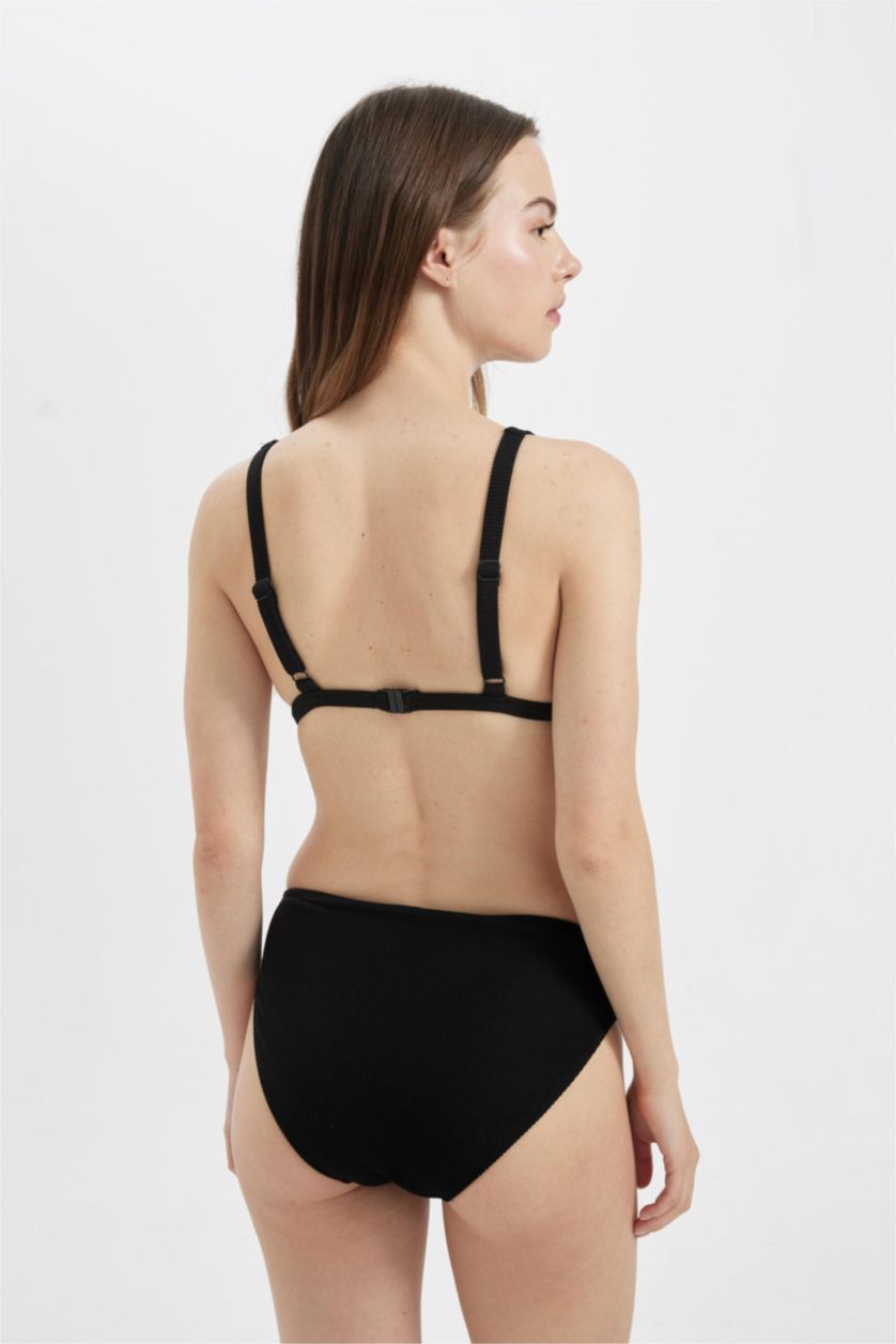 FEMME Noir Bas de Bikini à coupe régulière