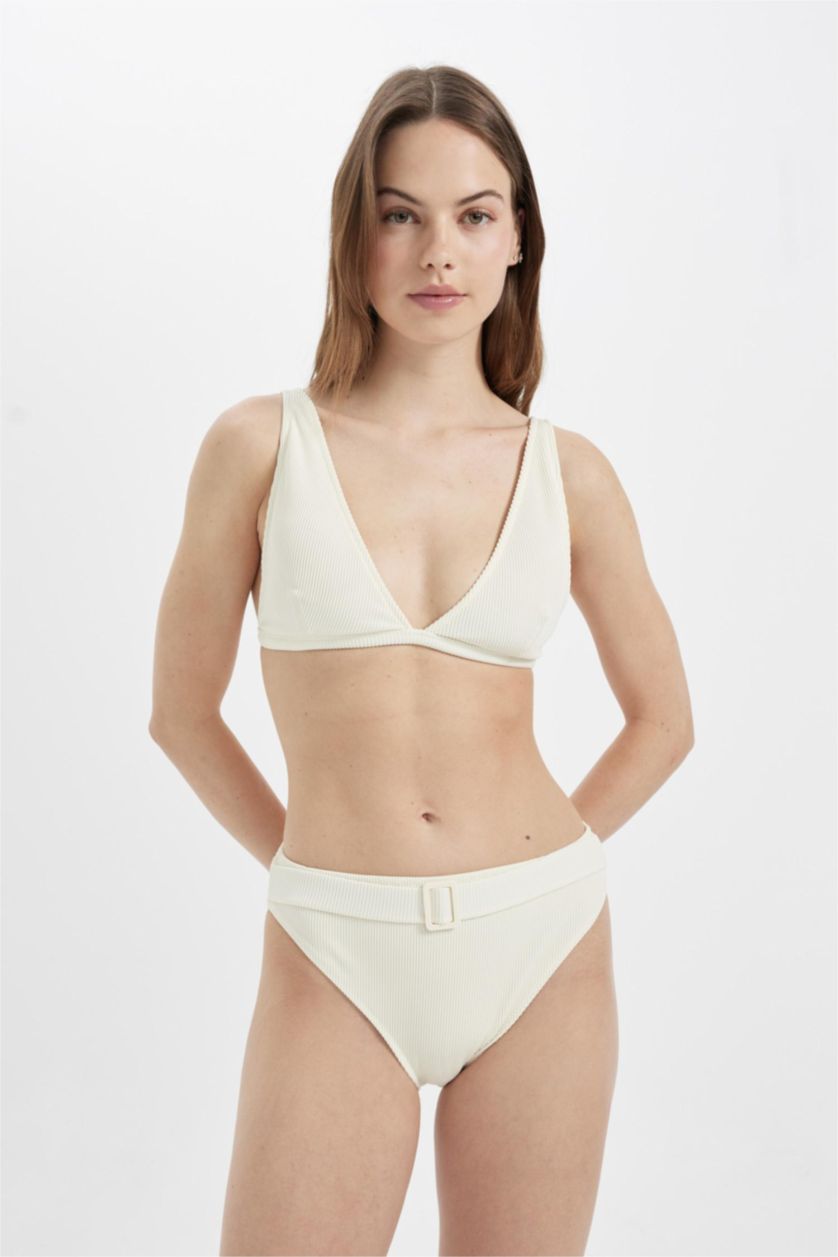 FEMME Écru Bas de Bikini à coupe régulière