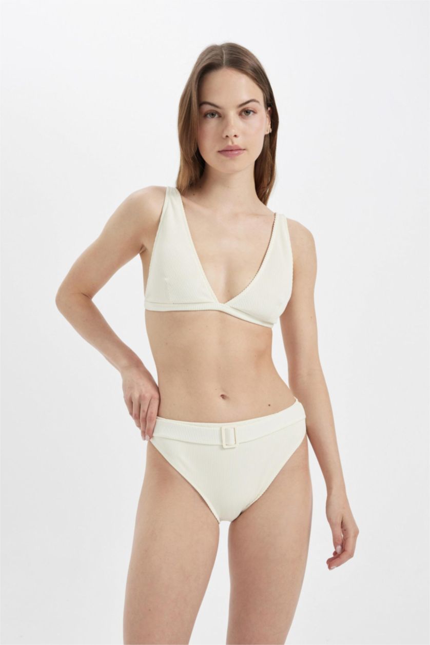 FEMME Écru Bas de Bikini à coupe régulière