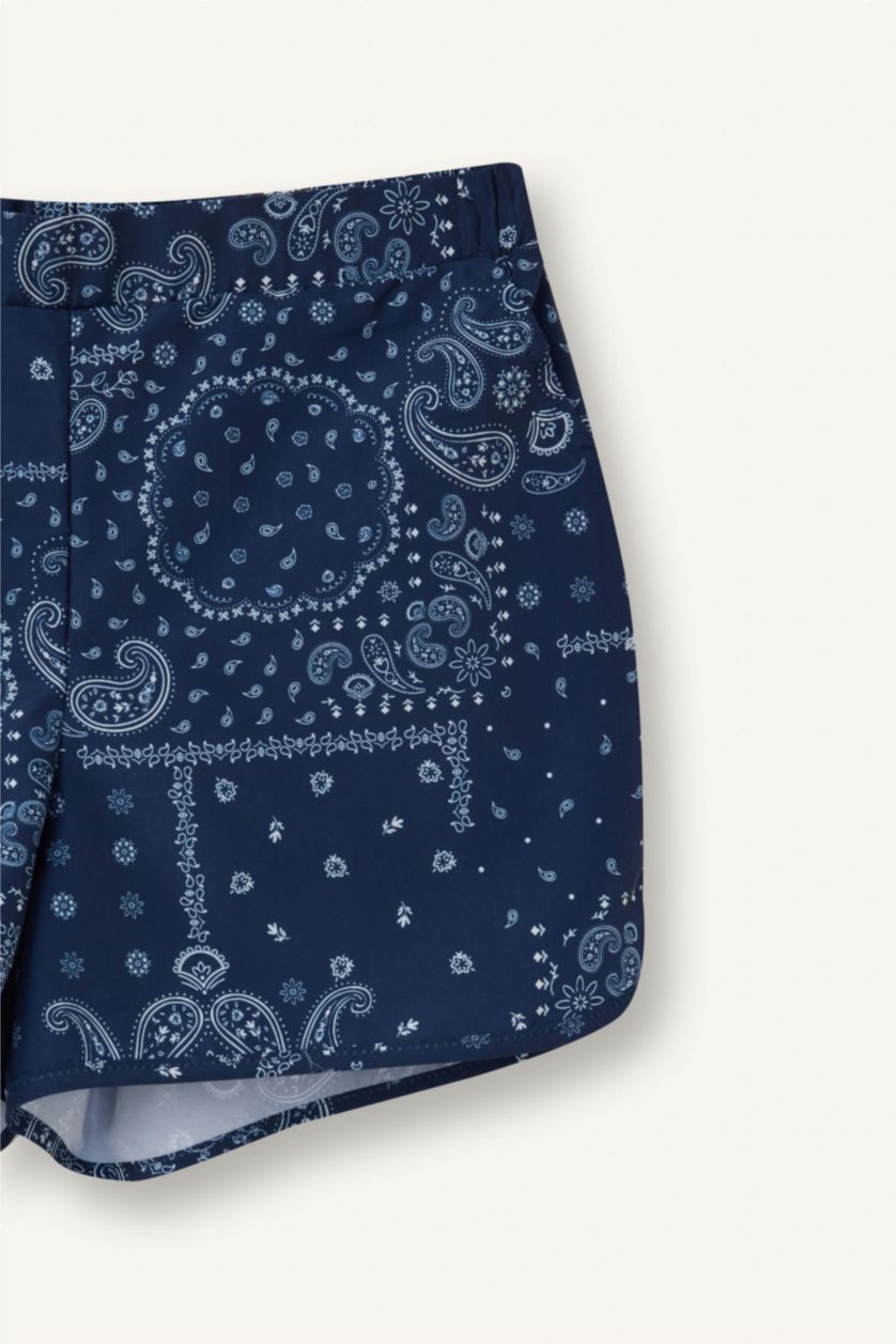 Woman NAVY Regular Fit Ethnic Patterned Swim Shorts