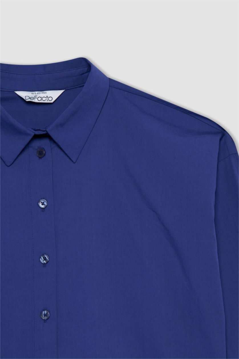 Kadın Royal Oversıze Poplin Uzun Kollu Tunik