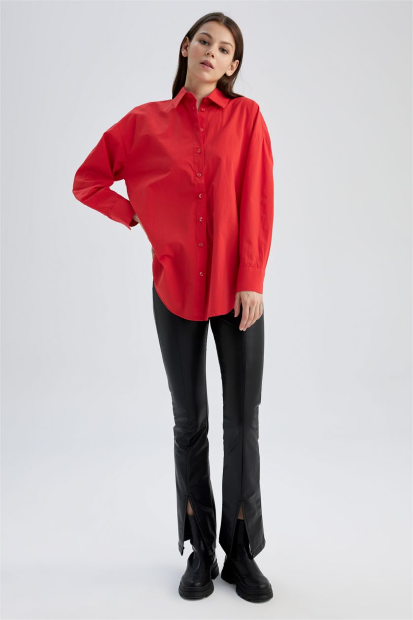 FEMME Rouge Popeline Coupe Oversize