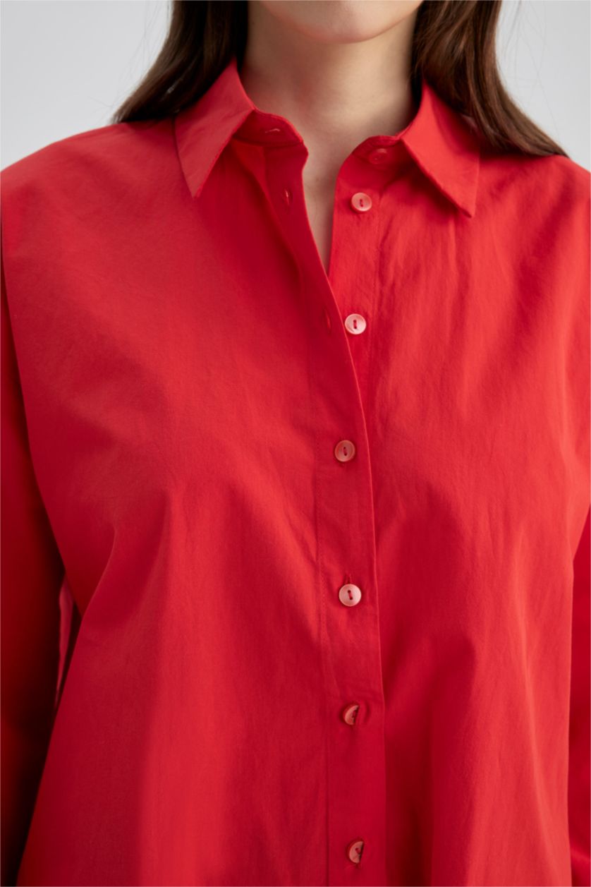 FEMME Rouge Popeline Coupe Oversize