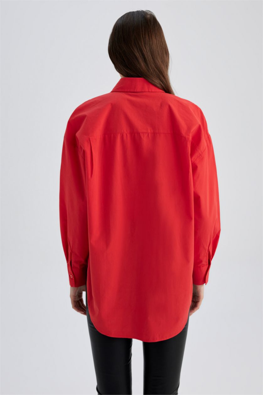 FEMME Rouge Popeline Coupe Oversize