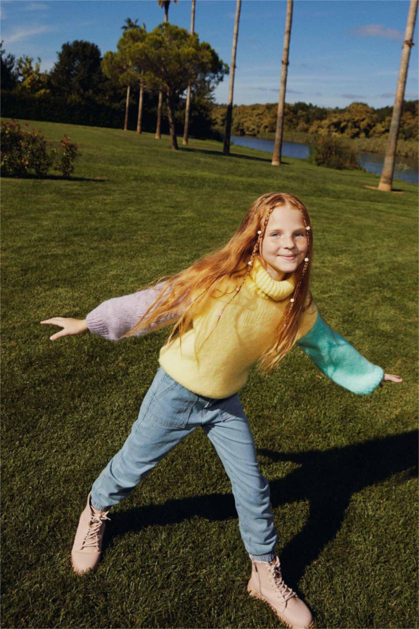 FILLES Bleu Jean Jogger Fille